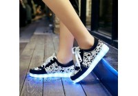 Usb Charging Seven Color Led Light Shoes Unisex