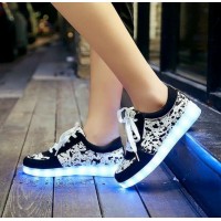 Usb Charging Seven Color Led Light Shoes Unisex