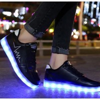 Men And Women 7 Color Led Light Charging Sneakers